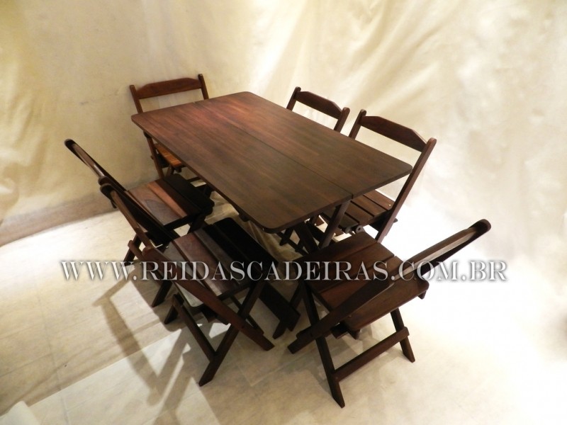 Mesa de Madeira 6 Cadeiras