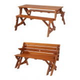 Banco Que Vira Mesa para Sítio