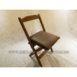 cadeira dobrável de madeira para pizzaria Jardim São Luiz