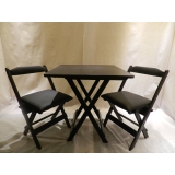 Cadeira de Madeira Maciça Estofada