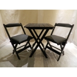 Cadeira de Madeira Rústica Estofada