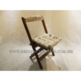 Cadeira Madeira Maciça Estofada