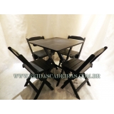 Jogo de Mesa Dobrável 70x70