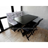 Jogo de Mesa Dobrável com Sofá