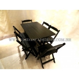 Mesa de Madeira 6 Cadeiras