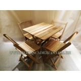 Mesa Dobrável com 4 Cadeiras